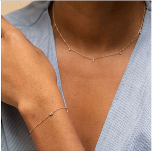 ❗SOLD❗Mejuri Solo Diamond Bracelet, 14k yellow gold - Picture 4 of 7